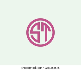 ST TS logo design vector template