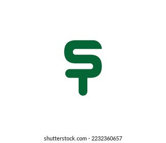 ST TS logo design vector template
