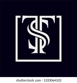 ST Or TS Logo Initials 