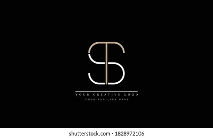 ST TS S T abstract vector logo monogram template