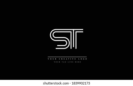 ST TS S T abstract vector logo monogram template