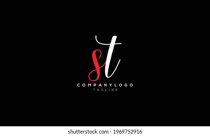 ST TS S Y T Resumen diseño del logotipo del logotipo de la letra inicial del monograma