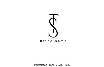 ST TS S T abstract vector logo monogram template