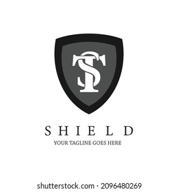 ST or TS Shield logo design inspiration