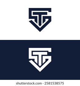 ST or TS shield logo illustration.