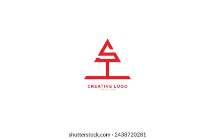 ST TS SI Abstract initial monogram letter alphabet logo design