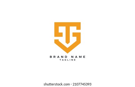 ST, TS,  TV, VT, Abstract initial monogram letter alphabet logo design