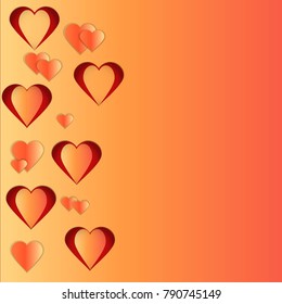 St. Valentine Day background. Background with hearts. Love background. Vector design EPS 10.