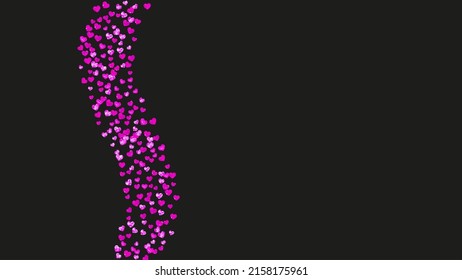 St Valentine Day Glitter. Beautiful Design For Woman. Holiday Frame. Pink Retro Decoration. Greeting Illustration For Mom. Red Vintage Voucher. Rose St Valentine Day Glitter.