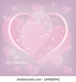 St Valentine Day Heart Shape Greeting Card