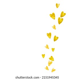 St Valentine Day Offer. Romantic Poster For Woman. Graphic Frame. Gold Art Painting. Random Sparkle For Engagement. Yellow Wedding Design. Golden St Valentine Day Offer.