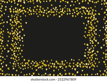 St Valentine Day Pattern. Abstract Poster For Anniversary. Graphic Frame. Golden Happy Backdrop. Luxury Banner For Woman. Yellow Holiday Sparkle. Gold St Valentine Day Pattern.