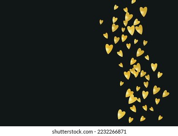 Patrón de San Valentín. Cartel De Febrero Para Regalo. Marco gráfico. Gold Happy Backdrop. Borde De Vacaciones Para La Madre. Diseño de la Viña Dorada. Patrón Amarillo del Día de San Valentín.
