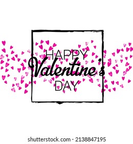 St Valentine Day Pattern. Greeting Concept For Discount. Romance Frame. Pink Retro Decoration. February Splatter For Couple. Red Wedding Voucher. Rose St Valentine Day Pattern.
