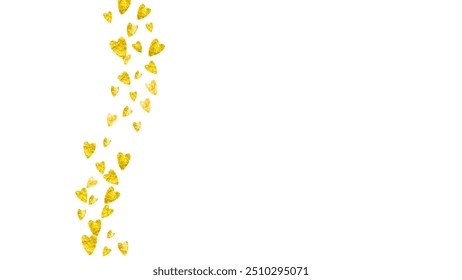 St Valentine Day Template. Abstract Sparkle For Woman. Luxury Frame. Gold Happy Wallpaper. Wedding Poster For Engagement. Yellow Holiday Banner. Golden St Valentine Day Template.