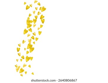 St Valentine Day Template. Greeting Sparkle For Mother. Grunge Frame. Gold Art Decoration. Random Concept For Discount. Yellow Vintage Banner. Golden St Valentine Day Template.