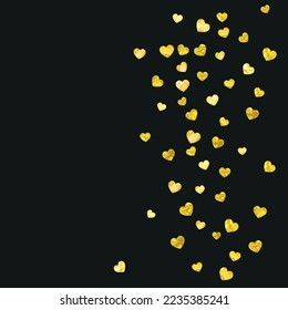St Valentine Day Template. Handdrawn Banner For Mother. Romance Frame. Golden Retro Wallpaper. Special Concept For Present. Yellow Fashion Sparkle. Gold St Valentine Day Template.