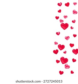 St Valentinstag Vektor. Handgezeichnetes Design für Mädchen. Sonderrahmen. Rosa Kunstdekoration. Grußhintergrund für Mutter. Rotes Grafikbanner. Rose St Valentine Day Vektor.