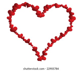 St. Valentine Day  vector  heart frame for design use