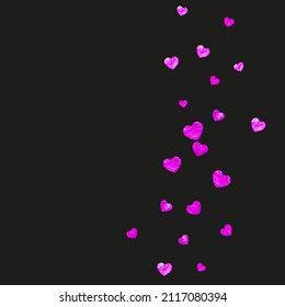 St. Valentinstag Vektor. Ornament Banner für Frauen. Hochzeitsrahmen. Rotes glückliches Gemälde. Abstrakte Illustration zum Feiern. Rosa Random Sparkle. Rose St. Valentinstag Vektor.