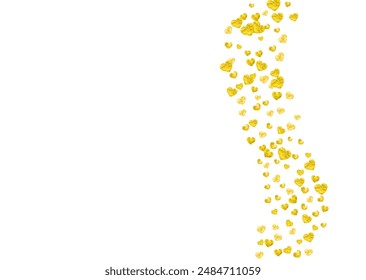 St Valentine Sale Background. Abstract Poster For Party. Wedding Frame. Gold Happy Backdrop. Random Design For Engagement. Yellow Fashion Voucher. Golden St Valentine Sale Background.