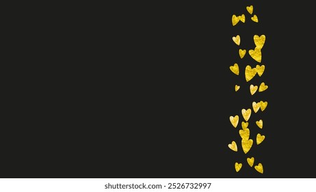 St Valentine Sale Background. Beautiful Sparkle For Woman. Grunge Frame. Yellow Art Wallpaper. Holiday Voucher For Mom. Gold Special Poster. Golden St Valentine Sale Background.