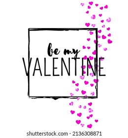 St Valentine Sale Card. Abstract Poster For Engagement. Grunge Frame. Rose Happy Illustration. Romantic Wallpaper For Anniversary. Red Luxury Banner. Pink St Valentine Sale Card.