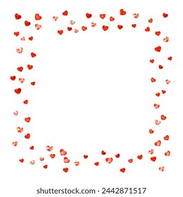 St Valentine Sale Confetti. Ornament Concept For Discount. Special Frame. Red Retro Splatter. Handdrawn Wallpaper For Woman. Pink Vintage Voucher. Rose St Valentine Sale Confetti.