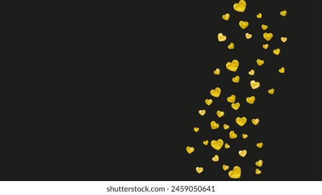 St Valentine Sale Glitter. February Design For Party. Special Frame. Golden Retro Wallpaper. Luxury Border For Girl. Gold Fashion Banner. Yellow St Valentine Sale Glitter.