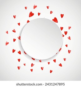 St Valentine Sale Glitter. Greeting Banner For Discount. Grunge Frame. Red Happy Painting. February Decoration For Birthday. Pink Luxury Poster. Rose St Valentine Sale Glitter.