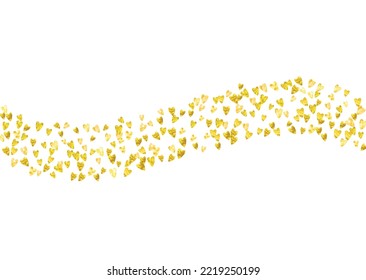 St Valentine Sale Offer. Greeting Voucher For Birthday. Fashion Frame. Gold Retro Decoration. Graphic Poster For Girl. Golden Holiday Border. Yellow St Valentine Sale Offer.