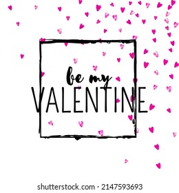 St Valentine Sale Offer. Romantic Concept For Anniversary. Wedding Frame. Rose Art Backdrop. Beautiful Illustration For Party. Red Random Border. Pink St Valentine Sale Offer.