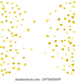 St Valentine Sale Pattern. Romantic Design For Gift. Romance Frame. Gold Happy Backdrop. Grunge Border For Couple. Golden Special Poster. Yellow St Valentine Sale Pattern.