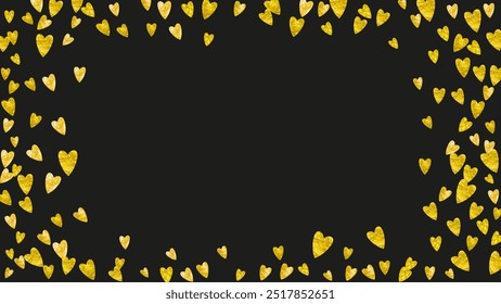 St Valentine Sale Texture. Abstract Banner For Anniversary. Grunge Frame. Golden Art Backdrop. Random Concept For Gift. Yellow Special Border. Gold St Valentine Sale Texture.