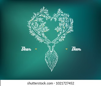 St Valentines card vector template