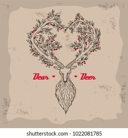 St Valentines card vector template