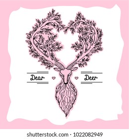 St Valentines card vector template
