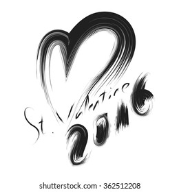 St. Valentine's day 2016 symbol isolated on white background