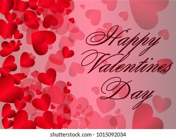 St. Valentine's Day abstract vector background. Red heart