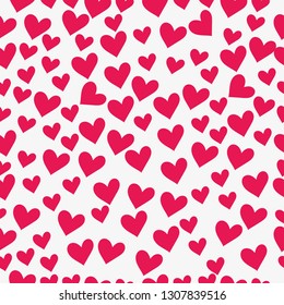 St. Valentine's Day abstract vector background. Heart seamless pattern. Heart vector.