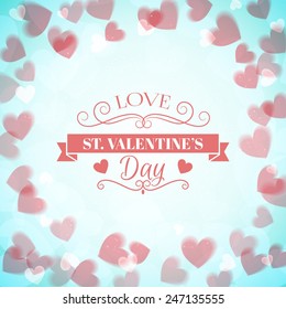 St. Valentine's Day abstract vector background with 