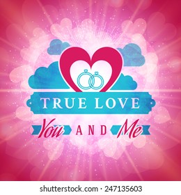 St. Valentine's Day abstract vector background with 