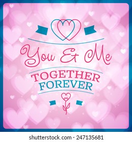 St. Valentine's Day abstract vector background with 