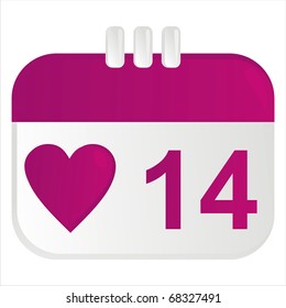 st. valentine's day calendar icon