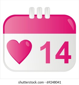 st. valentine's day calendar icon