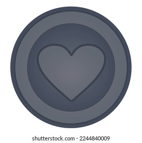 St. Valentine's day coin. vector 