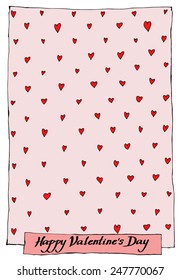  St. Valentine's Day Concept background  with pattern from red hearts 