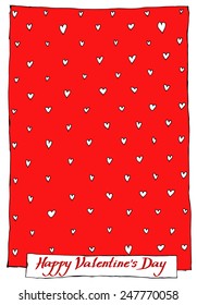 St. Valentine's Day Concept red background with pattern from hearts 