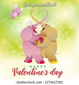 St. Valentine's day dancing elephants