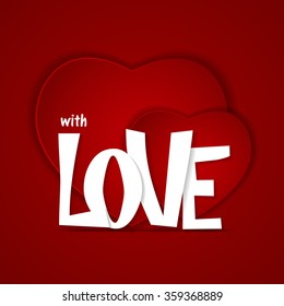 St Valentine`s  Day Greeting Card Vector Illustration EPS10